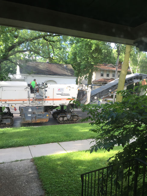 Digger in my street, June 15, 2016