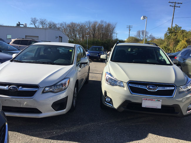 New car - the Crosstrek is a lot more tricked out than the Impreza. The joy of leasing - $99 and I walked away with a new car