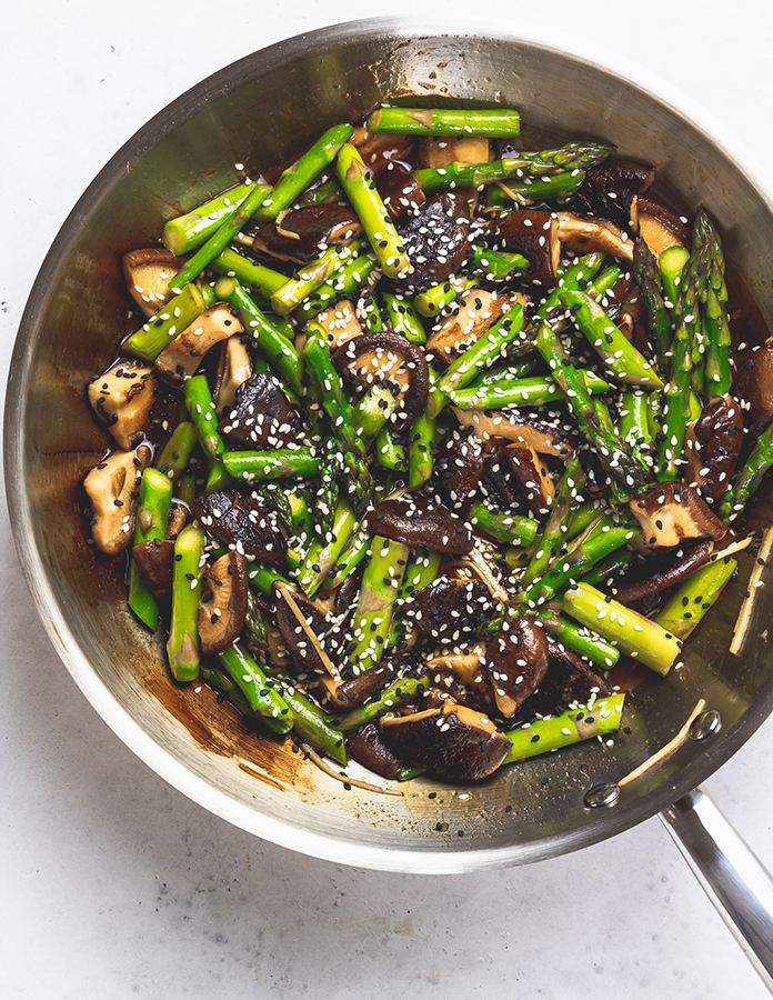 asparagus mushroom stirfry
